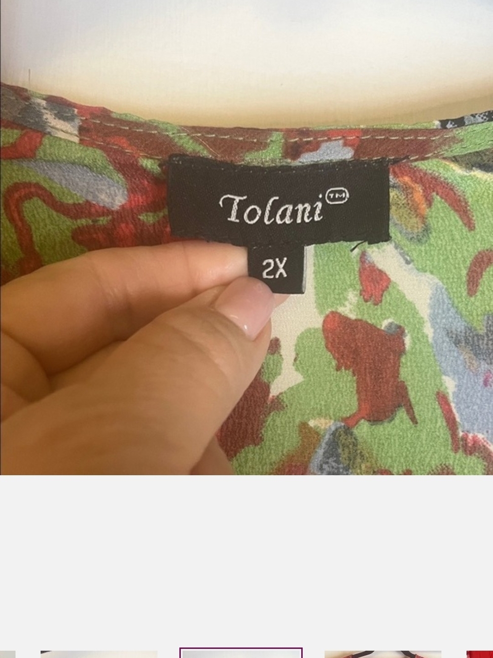 Caleosa Red Blouse - 3x Second One Is Silk And Plus Size.Tolani View 6